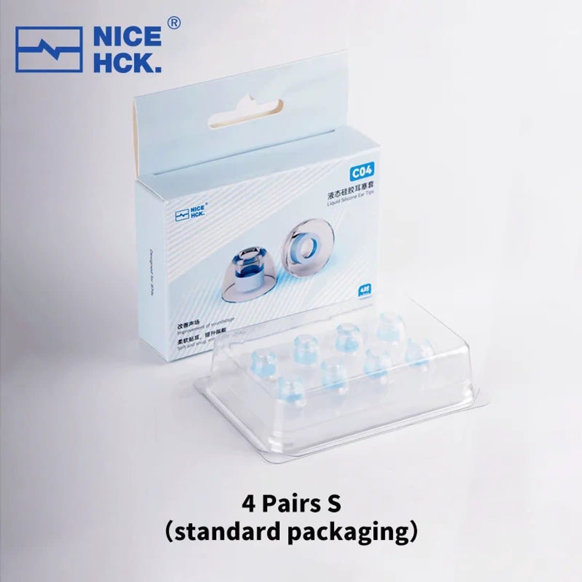 NICEHCK C04 - Vloeibare Silicone Oortjes - Ruisonderdrukkend - Uitgebreid Geluidsveld - IEMS Accessoire - Voor Audioliefhebbers - Model C04 — afbeelding 1