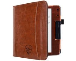 Hoesje Geschikt voor Kobo Libra Colour Sleepcover Luxe Hoes Cognac Bruin - ereader hoesje - cover