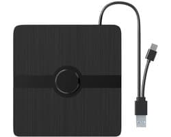 Externe schijf, draagbare met lees-/schrijfmogelijkheden, Geschikt voor van een USB 3.0- en Type-C brander, Geschikt voor Windows-laptops en -desktops.