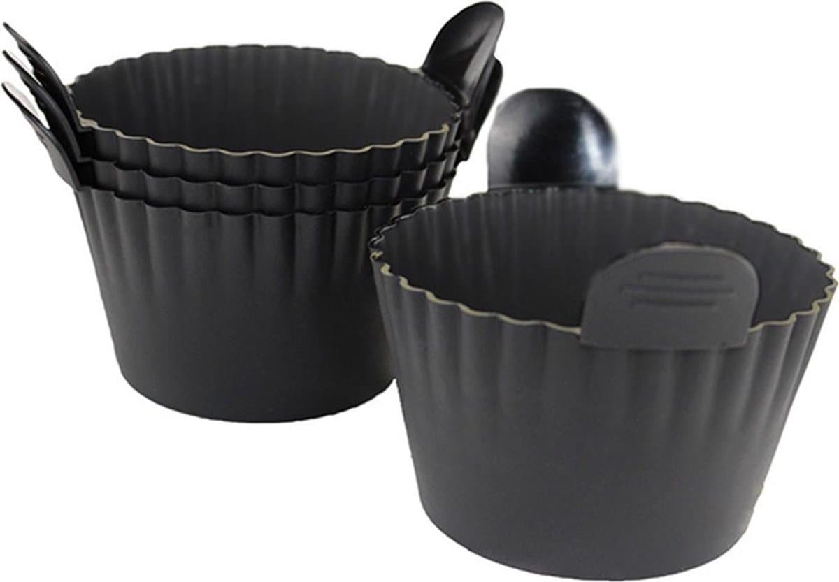 6-delige eierkoker voor de airfryer, siliconen cupcakevormpjes, antiaanbak muffinvorm — afbeelding 1