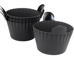 6-delige eierkoker voor de airfryer, siliconen cupcakevormpjes, antiaanbak muffinvorm