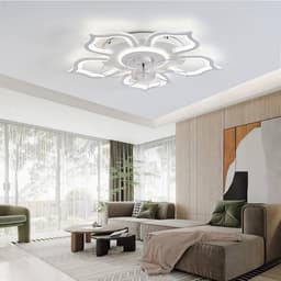 Grote Plafondventilator 80CM met Dimbaar LED Licht en Afstandsbediening - Stille Motor, Zomer/Winter Stand — thumbnail 3