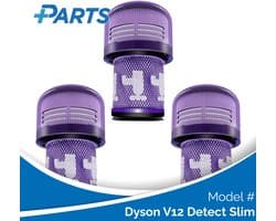 Dyson V12 Detect Slim Filters (3 Stuks, Plus.Parts® alternatief voor 971517-01)