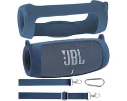 Siliconen Hoes voor Draagbare Bluetooth Luidspreker met Karabijnhaak en Schouderriem