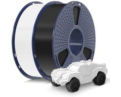 1.75mm PLA 3D Printer Filament - 1kg Spoel, Zwart en Wit, 2 Pack