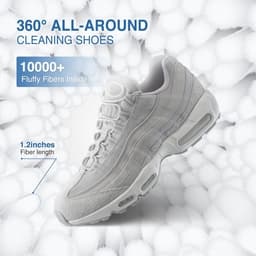 Waszak voor schoenen in wasmachine met 2 stuks verstelbare grepen, schoenenzak voor wasmachine met verborgen rits, herbruikbare waszak voor sneakers wit — thumbnail 2