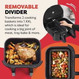 XXL Heteluchtfriteuse met Dubbele Kamer - 8-in-1 Multifunctioneel — thumbnail 2