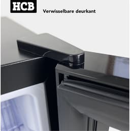 HCB® - Professionele Horeca Minibar koeling - 40L - Mini Koelkast met glazen deur - Kleine drankenkoelkast - D - Zwart - Flessenkoelkast - Bier koelkast - tafelmodel - 42.2x40x56.8 cm (DxBxH) - 13 kg - Frigo - 9968 — thumbnail 10