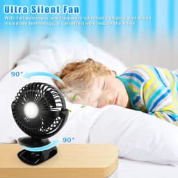 Compacte 3-in-1 USB-ventilator met 5 snelheden en LED-display voor thuis en onderweg — thumbnail 3