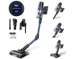 MYBOT S8 Ultra - Steelstofzuiger met Dweilfunctie - 430W - 30Kpa - 3 Zuigniveaus - Vacuum Cleaner - Steelstofzuiger Draadloos - Zonder Zak - Op Accu