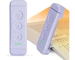 Oplaadbare Boekenklem Leeslamp met Instelbare Kleur en Helderheid
