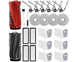 24 stuks accessoires Geschikt voor Roborock Qrevo Curve/Qrevo Edge/S5X/5A1/5XC stofzuiger, hoofdborstel, stofzak, dweilDoeken, filter, zijborstels, schroevendraaier, zuigrobot, reserveonderdelen