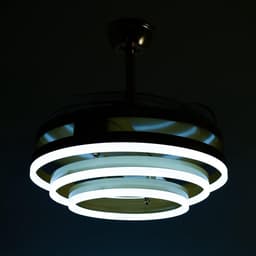 Plafondventilator met DC-motor en Drie Verstelbare LED-Lichtringen — thumbnail 2