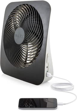 Draagbare Ventilator 10 Inch met Batterijvoeding en USB-poort — thumbnail 5