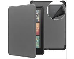 Beschermhoes voor Kindle Paperwhite 12e Generatie (2024) - Premium PU Leer met 360° Bescherming en Automatische Slaap/Wake Functie - Grijs