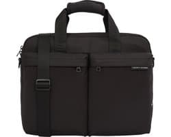 Tommy Hilfiger Business tas - Laptop tas 13.3 - Nette opbergtas met afneembare riem - zwart - Computer Bag