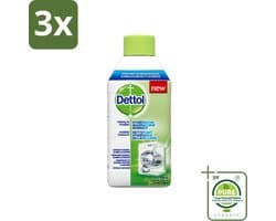 3 x Dettol - Wasmachine Reiniger - Eenmalig Gebruik - 250 ml - Grootverpakking - Wasmachine Reiniger - Wasmachine Schoonmaken - Wasmachine Hygiëne - Geurverwijderaar - Vuil Verwijderen