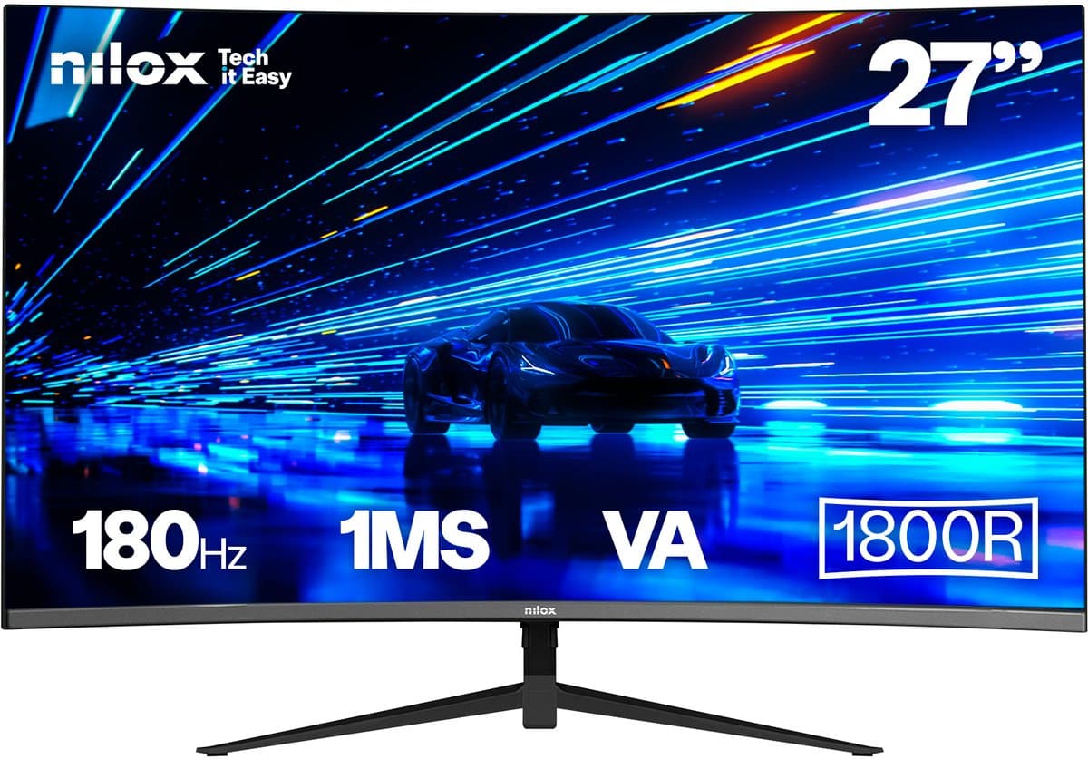 Nilox NXM27FHD18001 computer monitor 68,6 cm (27") 1920 x 1080 Pixels Full HD LED Zwart — afbeelding 1