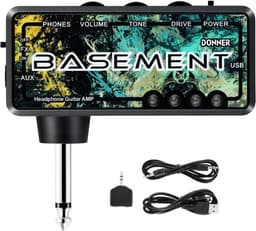 Draagbare Hoofdtelefoonversterker voor Basgitaar USB Oplaadbaar Mini Oefenversterker — thumbnail 1