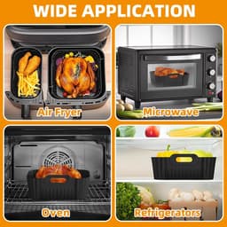 Ninja AF400EU AF500EU AF451EU DZ401 Siliconen Accessoire Heteluchtfriteuse voor Ninja Foodi Max met dubbele zone 9,5 L-10,4 L, Siliconen Opbergmat voor Heteluchtfriteuse — thumbnail 4