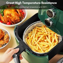 Vijftig Stuks Wegwerp bakvorm 20 Cm Ronde Taartvormen Voor Airfryer Bakken Oven Koken En Opbergen Diepvriesbestendig — thumbnail 2