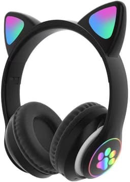 Bluetooth-koptelefoons voor kinderen, draadloze koptelefoons, koptelefoons met kattenoortjes en ledverlichting, opvouwbare stereo Bluetooth-koptelefoons, draadloze koptelefoons voor kinderen met microfoon — thumbnail 1