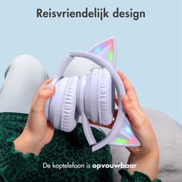imoshion Kinder Koptelefoon Kattenoortjes - Bluetooth en Decibelbegrenzer - Draadloze Koptelefoon Kinderen — thumbnail 10