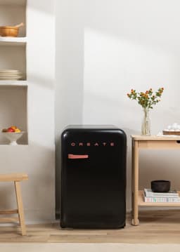 CREATE - Koelkast in retrostijl - Zwart - Handvat Terracotta - FRIDGE RETRO 107L — thumbnail 5