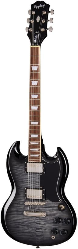 Epiphone SG Tribute Plus Ebony Burst - Double Cut modellen — thumbnail 1