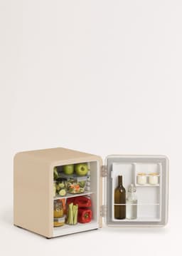 CREATE - Koelkast in retrostijl - Zand - Handvat Terracotta - FRIDGE RETRO 48L — thumbnail 7
