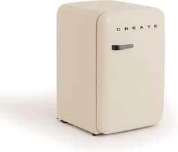 CREATE - Koelkast in retrostijl - Gebroken wit - Handvat Zwart - FRIDGE RETRO 107L — thumbnail 4