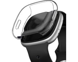 YONO Bumper geschikt voor Fitbit Versa 4 / Sense 2 - Screen Protector Hoesje - Full Cover Case - Transparant