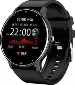 J&D supplies Stappenteller - Zwart - Activity Tracker - Hartslagmeter - Bloeddrukmeter - Smartwatch - Horloge - Heren - Dames — thumbnail 1