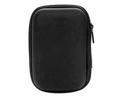 Hardcase - Oortjes Hoesje - Opberg Tas Voor Oortjes - Kabeltasje - Reistasje - Rechthoek - Zwart