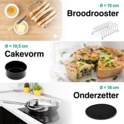 Airfryer Accessoires Complete Set - Ø 20 CM - 8 delig - Vivid Green — thumbnail 3