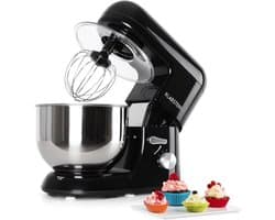 Klarstein Küchenmaschine, Knetmaschine mit 5L Schüssel, 2000W Profi Küchenmaschine mit Knethaken und Schneebesen, Universal Küchenmaschine mit 6 Stufen, Teigmaschine zum Rühren, Kneten und Aufschlagen