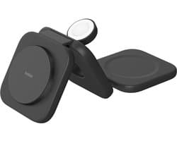 Belkin 3-in-1 Draadloos Reislaadstation - Qi2 15W – Magsafe compatibel - zonder adapter