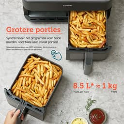 Cosori Dual Basket - Airfryer XXL – 8.5L – 2 Manden – 6 Programma’s — thumbnail 7