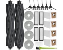 PolkaHome Accessoireset geschikt voor Dreame L20 Ultra / L20 Ultra Complete robotstofzuiger, 6 stofzakken, 2 hoofdborstels, 4 dweildoeken, 4 filters, 6 zijborstels, robotstofzuiger, reserveonderdelen, accessoires