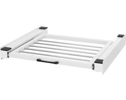 Tussenstuk voor wasmachine en droger – Universeel tussenbouwframe met uittrekbare waslijn 60,5x54,5 cm in wit ML design