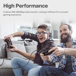 USB-C Kabel voor Xbox 3m USB-A naar Type-C [2 Stuks] van MMOBIEL – Snellader USB Kabel voor Xbox Controllers 18W 480Mbps – Nylon Gevlochten Controller Opladerkabel – Gaming Accessoires – Wit/Zwart — thumbnail 5