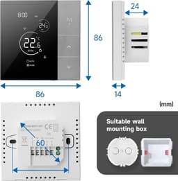 Smart Home Thermostaat WIFI Water Verwarming - 3A Tuya Smart Life APP Bediening - Google Home Amazon Alexa Voice Command Compatibel — thumbnail 3