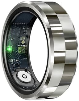 WizBay Premium Select® Smart Ring Zilver - Hartslag, Slaap, Bloeddruk, Zuurstof - Multi Sport Modi - Oplaadcase - Maat 8 — thumbnail 3