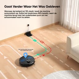Lubluelu SL60D Robotstofzuiger met LDS9.0 LiDAR – 4000Pa Zuigkracht – 2-in-1 Stofzuiger & Dweil – App & Spraakbesturing — thumbnail 2