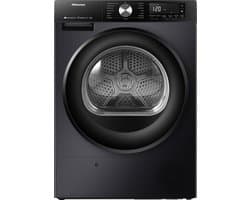 Hisense 3S Serie DH3S902BB3 - Zwarte Wasdroger met Energielabel C - Warmtepompdroger - 9kg - ConnectLife - Trommelverlichting - AutoDry - Quick Dry - Allergy Care — thumbnail 1