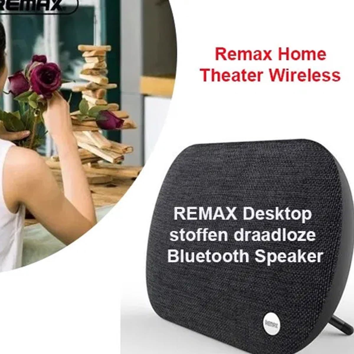 REMAX Desktop stoffen draadloze Bluetooth Speaker RB-M19 — afbeelding 1