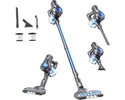 Draadloze Steelstofzuiger - 30 min Gebruik - LED Display - Zelfstaand Design - Voor Harde Vloeren & Tapijt