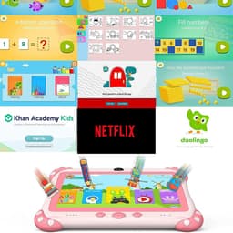 ApexArte® Kindertablet Vanaf 3 Jaar - Tablet Kinderen - Kinderspeelgoed - Roze — thumbnail 5