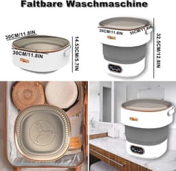 Duurzame Mini Wasmachine voor Kamperen en Reizen - 16 Liter, 3 kg, Compacte 2-in-1 Mobiele Wasmachine — thumbnail 5
