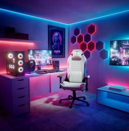 HICON® Gamestoel - Luxe Premium Game Stoel - Game Chair - Game Stoel - Ergonomische Gamestoel - Apex Serie Renegade - Beige — thumbnail 4